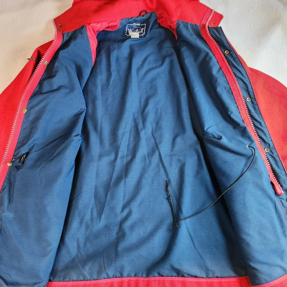 WOOLRICH Wool Coat Jacket Womens Medium Classic Red Hooded Warm Winter‎ VTG
